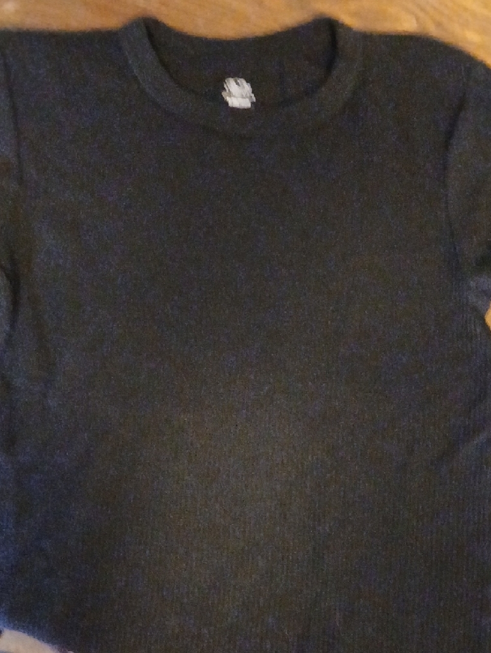 Time and Tru Green Waffle Thermal with Black Ribbed Thermal Under Shirts. Sz M - Picture 3 of 4